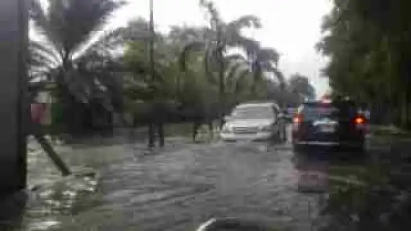 See What Yesterday Evening Rain Did To VGC, Lagos (Photos)